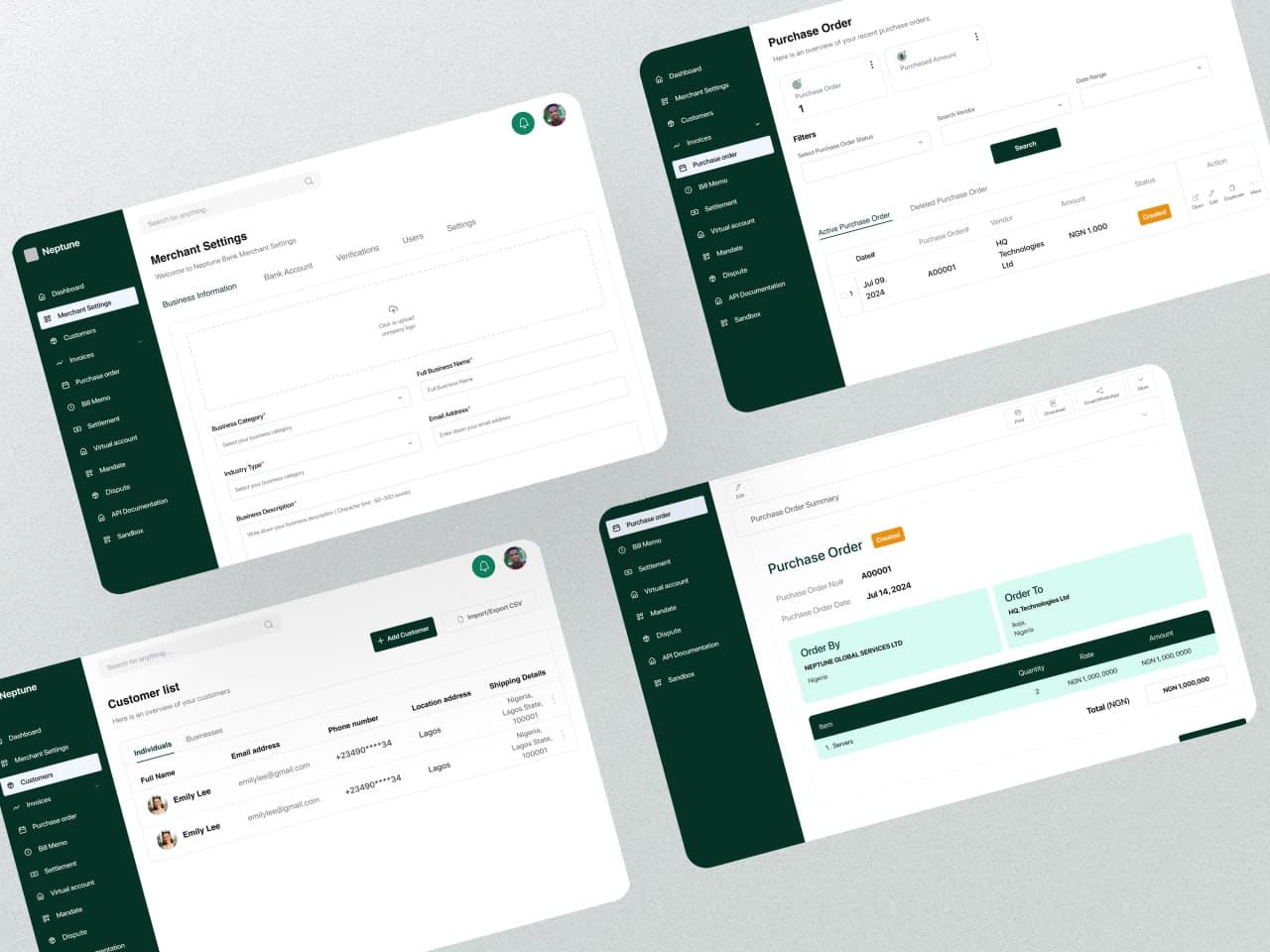 Neptune Bank Management System screenshot 2